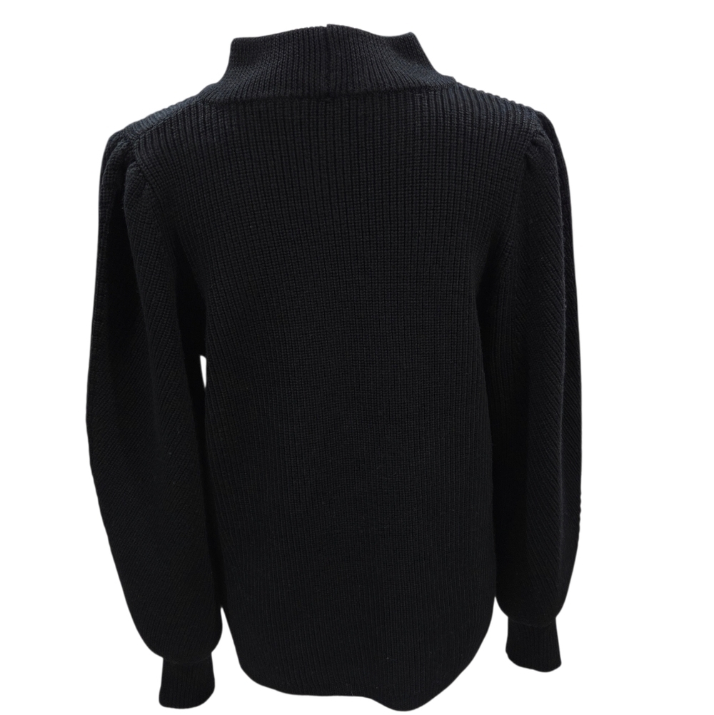 Joie Tandou Wool Sweater Black Turtleneck Sweater Mockneck Large - Picture 6 of 8